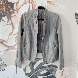 FREE PEOPLE Faux Leather Jacket Grey